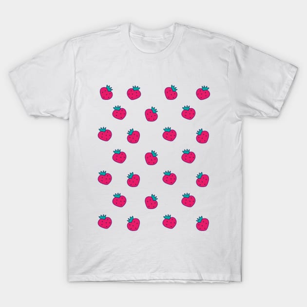 Strawberries T-Shirt by EfectoMariposa